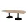 Linesto vergadertafel 240x120 deens ovaal robson eiken 25mm zwart