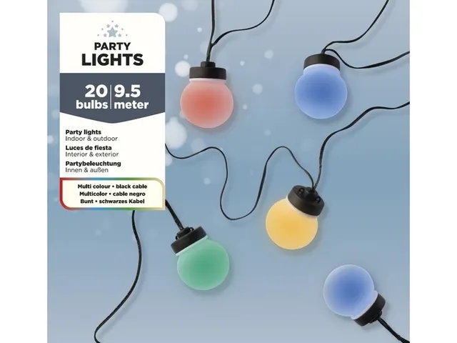 Guirlande Partylight Lumineo LED extérieur 20 boules 950cm assorti