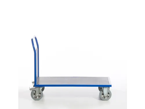 Platformwagen 1000kg Laadvlak Lxb 1200x800mm 1 Kopwand Ral 5010