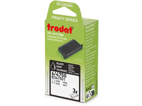 Trodat Vervangkussen voor stempel 4750/4755 3 stuks Zwart