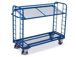 Bijzetwagen 2 Etages 400kg Laadvlak 1570x637mm Draadgaas