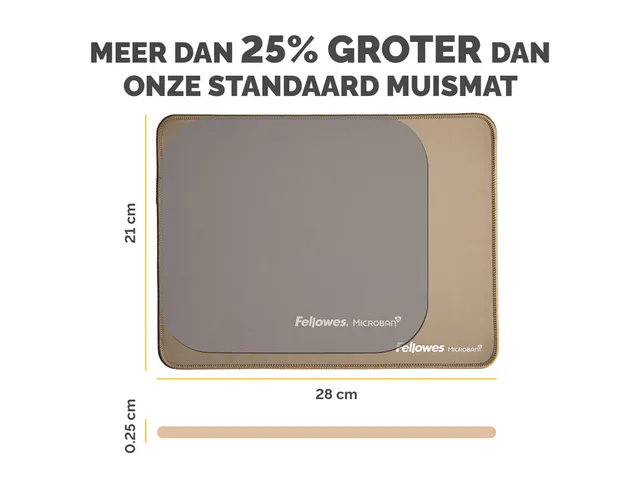 Muismat Fellowes Breyta XL zand 21x28cm