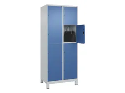 lockerkast,HxBxD 1950x800x500mm,2x4vakken,vak B 400mm,cil.-slot,voeten