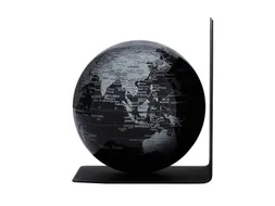 Boekensteun TROIKA met magnetische Wereldbol 13cm zwart-zilver