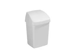 Afvalbak Delta swingdeksel 10 Liter Wit