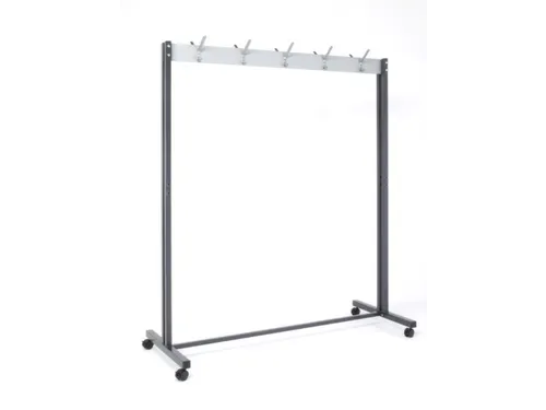 garderoberek,verrijdbaar,HxD 1800x600mm,4zwenkwielen,staal/alu,1000 mm