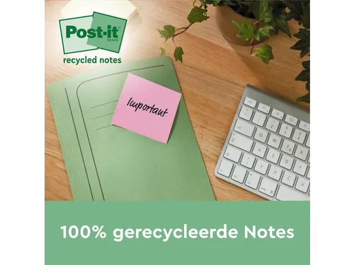 Memoblok 3M Post-it 654 RSSCOL 76x76mm assorti kleur 3+1 gratis