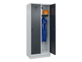 locker,HxBxD 1950x800x500mm,2vak,vak B 400mm,draaigrendel,sokkel - 1