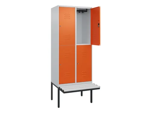 Dubbeldekse dekenkist,HxBxD 2120x800x815mm,2x2vak.,vak B 400mm
