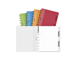 Schrift Adoc A5 ruit 5x5mm 144 pagina's 90gr met 5 tabbladen assorti - 1