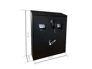 Asbak BRASQ wand 32x26cm zwart - 4