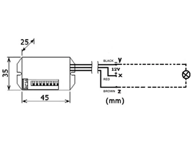 Mini Pir-Bewegingsdetector - Inbouw - 12 Vdc