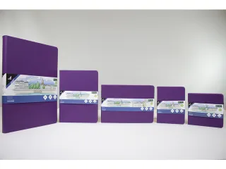 Schetsboek Kangaro 12x12cm purple heart PU HC 80 vel 140gr roomwit met - 9