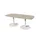 Linesto vergadertafel 200x100 deens ovaal lichtgrijs 25mm wit