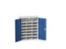 post-/sorteerkast 1000x800x350mm 3x7vakken RAL7035+RAL5010