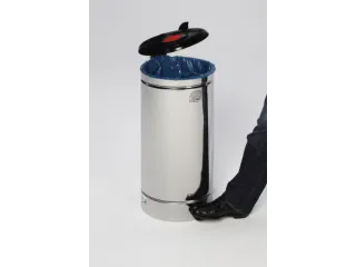 afvalverzamelaar,1x70l,HxØ 700x450mm,klemring,romp RVS - 3