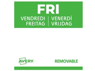 Etiket Avery HACCP vrijdag groen 25x25mm 1000 stuks - 2