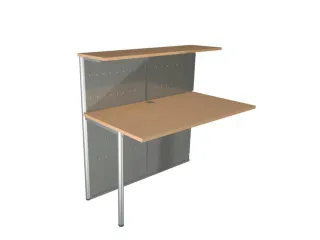 Balieprogramma Aanbouwelement Staal Hxbxd 1150X1160X700Mm Recht Beuken - 1