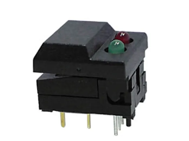 Digitast Dip Drukschakelaar Zwarte Afdekkap Rode & Groene Led