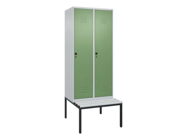 Armoire vestiaire avec banc HxlxP 2120x800x815mm 2compart.