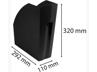 Tijdschriftcassette Exacompta Ecoblack zwart - 2