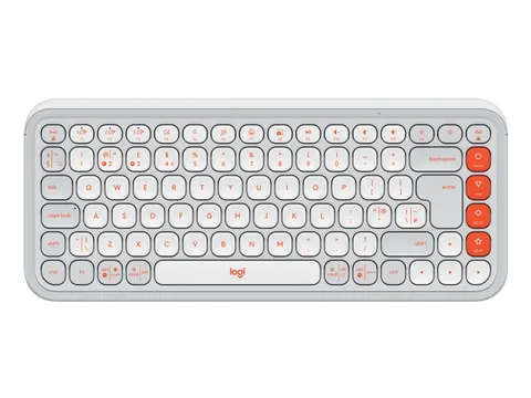 Clavier Bluetooth Logitech POP Icon Keys QWERTY GB blanc/orange
