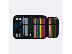 Etui Beckmann gevuld 21dlg Magic League black Inhoud: 2x jumbo potlood