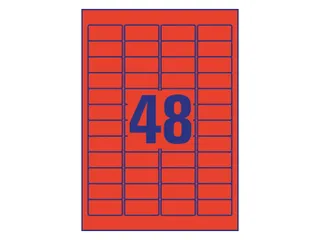 Gekleurde etiketten Avery Zweckform 45.7x21.2mm Rood 960 stuks - 3