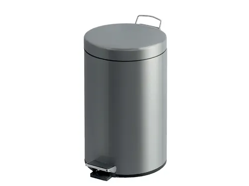 Afvalbak Pedaalemmer Rond 12 Liter Mat Rvs