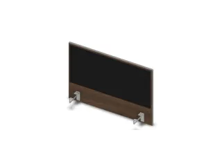 opzetpaneel v. bureau aanbouw zijkant 800mm Bruin Hickory BN8033-zwart - 1