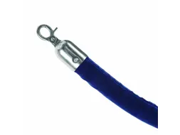 Afzetkoord Velours Blauw 1.5 meter met Chromen haken