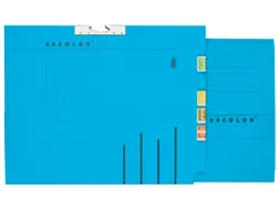 Verzamelmap Djois Secolor A4 lateraal recycled blauw