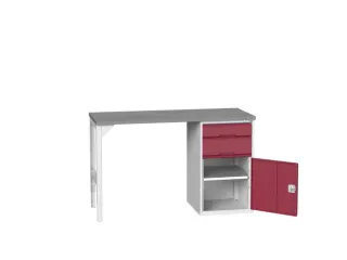 werkbank,HxBxD 930x1500x600mm,linoleumblad,2voeten/1container - 1