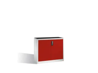 baliekast,HxBxD 1000x1200x500mm,cil.-slot,romp RAL7035,front RAL3003 - 1
