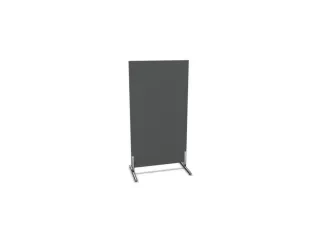 scheidingswand,HxB 1545x800mm,wand hout,frame staal,MS-donkergrijs - 1