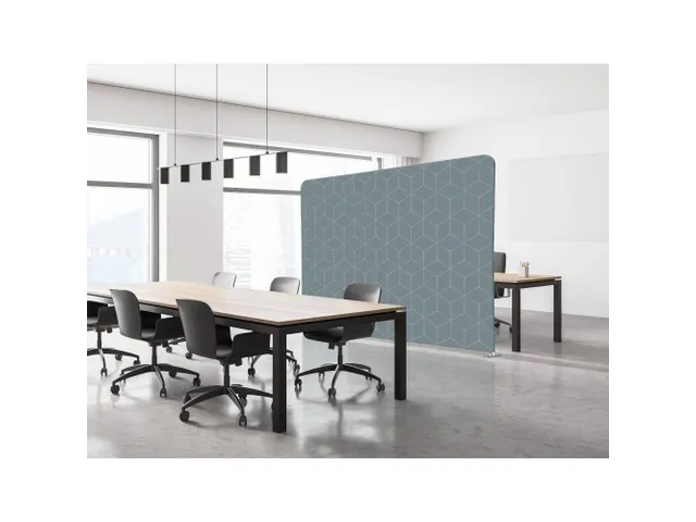 Scheidingswand Textiel 150x150cm Hexagon Grijs