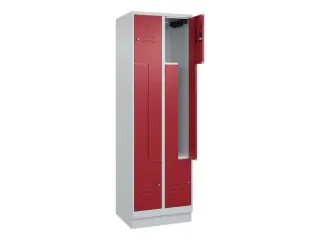 Z-garderobekast,HxBxD 1950x600x500mm,vak B 150/300mm,cil.-slot,sokkel - 2