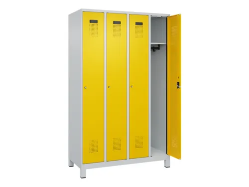 locker,HxBxD 1950x1200x500mm,4vak,vak B 300mm,cil.-slot,voeten