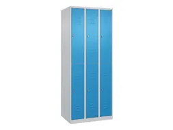 dubbeldekse locker,HxBxD 1850x750x500mm,3x2vak.,vak B 250mm,cil.-slot