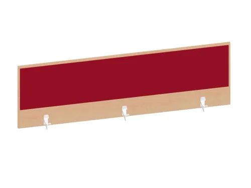 baliepaneel,v. bureau,aanbouw achter,B 1600mm,NE-esdoorn,BN4011-rood