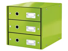 Ladenbox Leitz WOW Click & Store 3 laden groen 81% gerecycled karton