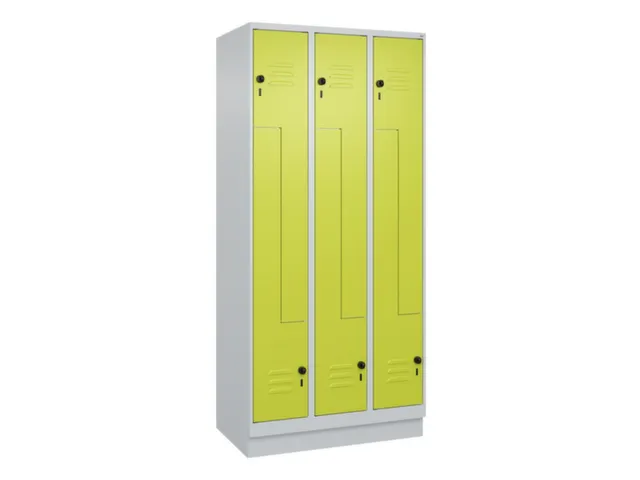 Z-garderobekast,HxBxD 1950x900x500mm,vak B 150/300mm,draaigrendel
