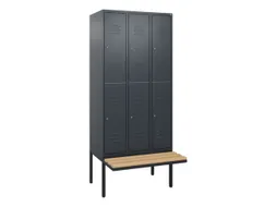 Dubbeldekse dekenkist,HxBxD 2120x900x815mm,3x2vak.,vak B 300mm