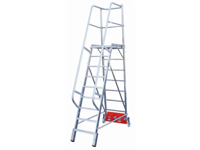 escabeau grande hauteur à marches roulant à un côté 9marche(s) H 2