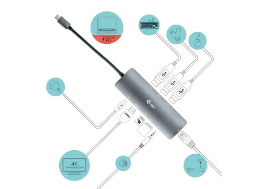 Usb-c Metal Nano Dockingstation 4k Hdmi Lan +
