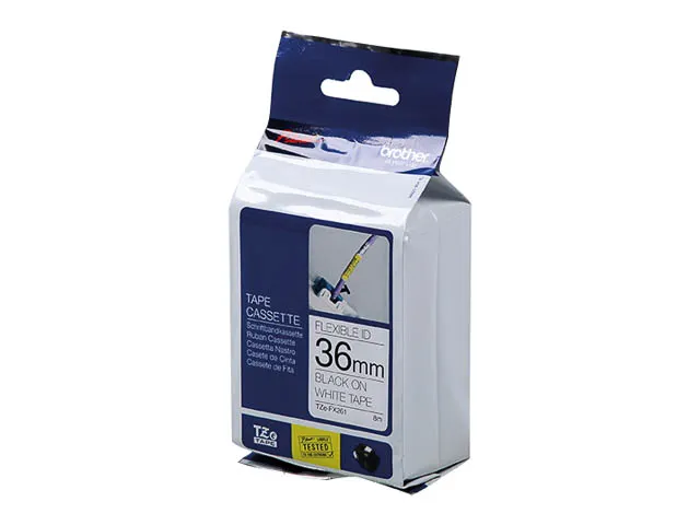 Lettertape Brother P-Touch Tze-Fx261 36Mm Zwart Op Wit