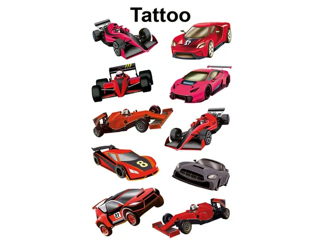 Tatouage Z-design Kids 1 feuille Voitures de course