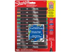 Creatieve marker Sharpie assorti blister à 12 stuks