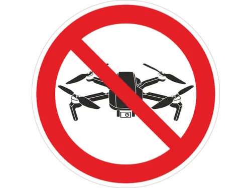 verbodsbord,Drones verboden,aluminium gemerkt,gemoffeld