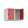 opzetkast,v. locker,2vak.,vak B 300mm,HxBxD 500x600x500mm,draaigrendel